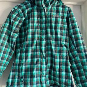 North Face Womens Plaid Raincoat